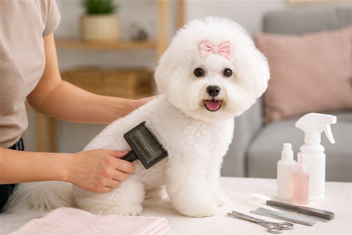 Maltipoo pregătit pentru grooming